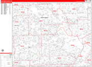 Dearborn Heights  Wall Map Red Line Style
